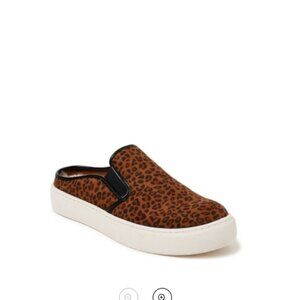 Time and Tru Leopard Mules Womens Twin Gore Memory Foam Casual Shoes